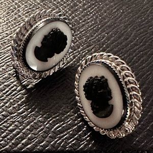 Sterling Cameo earrings